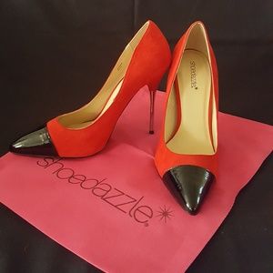 Red and Black Shoedazzle Pumps (NIB)